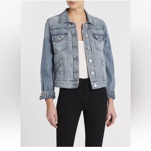 Women’s Current/Elliott-NWT The Turnt Boulder Studded Denim Jacket- 0, XS, Small